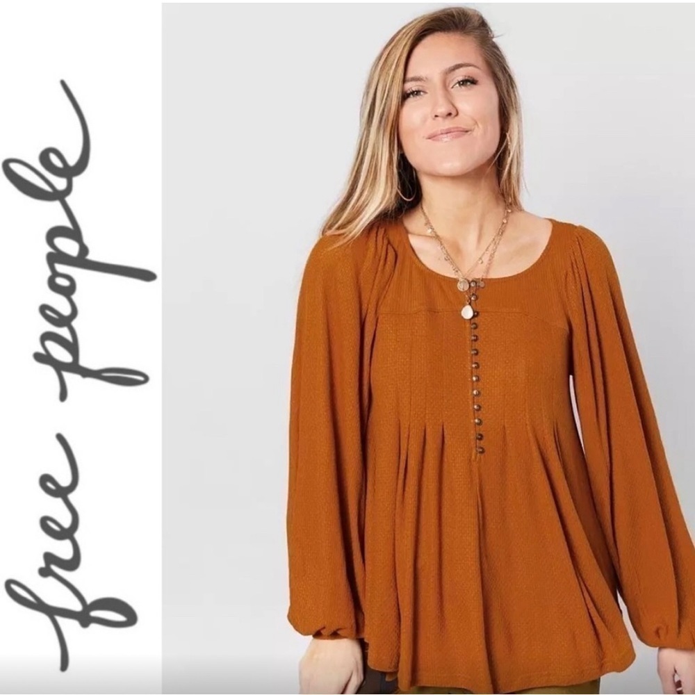 Free People Devin Textured Knit Top NWT - Picture 2 of 9